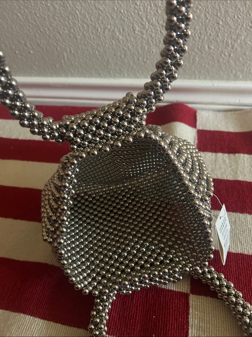 NWT Silver Beaded Anthropologie Bag - Picture 6 of 8